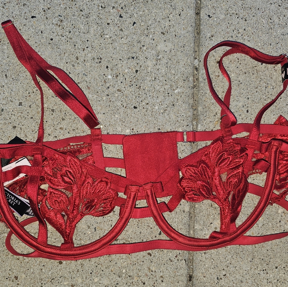 Vs pink strappy lingerie bra NWT 34C